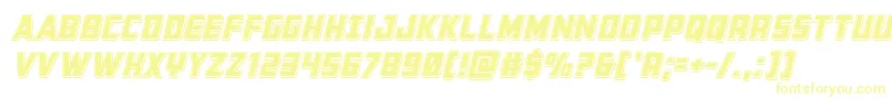 Buchananpunchital Font – Yellow Fonts on White Background