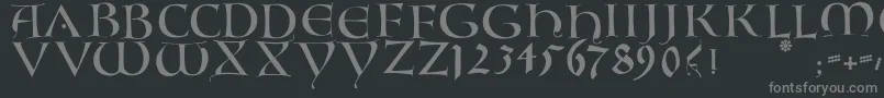 Fonte Lambordiccaps – fontes cinzas em um fundo preto