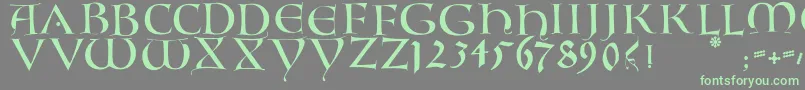 Lambordiccaps Font – Green Fonts on Gray Background