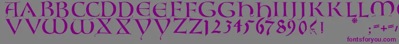 Lambordiccaps Font – Purple Fonts on Gray Background