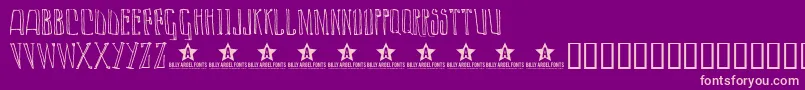 Lazyday ffy Font – Pink Fonts on Purple Background