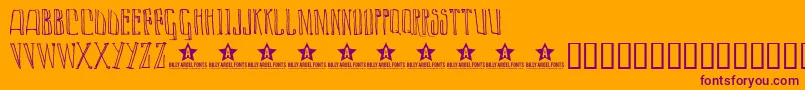 Lazyday ffy Font – Purple Fonts on Orange Background