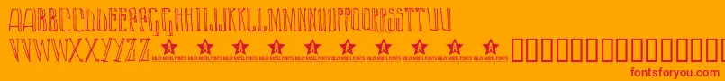 Lazyday ffy Font – Red Fonts on Orange Background