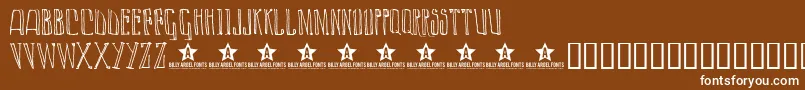 Lazyday ffy Font – White Fonts on Brown Background