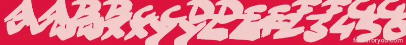 GoFasterBrush Font – Pink Fonts on Red Background