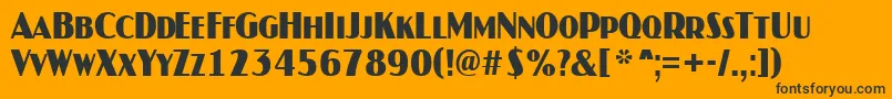 JaspercapsnrBold-fontti – mustat fontit oranssilla taustalla