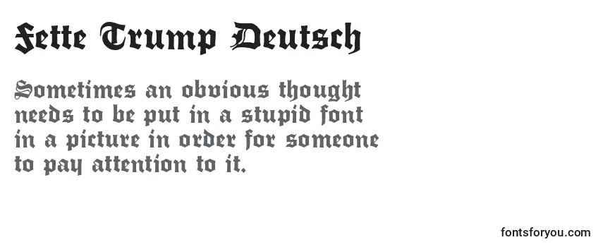 Schriftart Fette Trump Deutsch