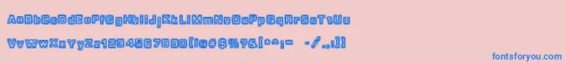 BrainScan Font – Blue Fonts on Pink Background