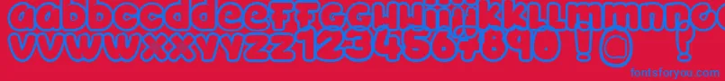 Toyzarux Font – Blue Fonts on Red Background