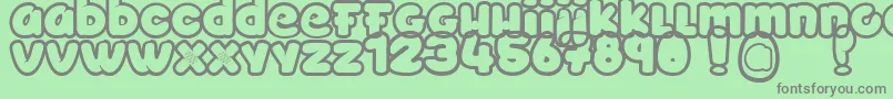 Toyzarux Font – Gray Fonts on Green Background