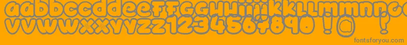 フォントToyzarux – オレンジの背景に灰色の文字