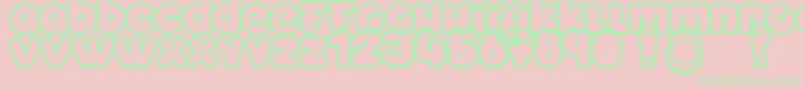 Toyzarux Font – Green Fonts on Pink Background