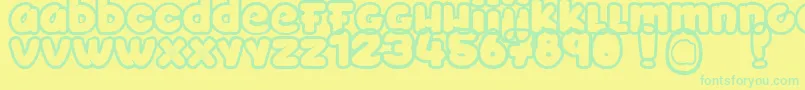 Toyzarux Font – Green Fonts on Yellow Background