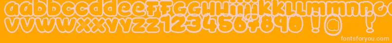 Toyzarux Font – Pink Fonts on Orange Background