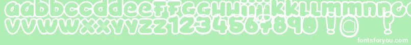 Toyzarux Font – White Fonts on Green Background