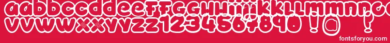 Toyzarux Font – White Fonts on Red Background