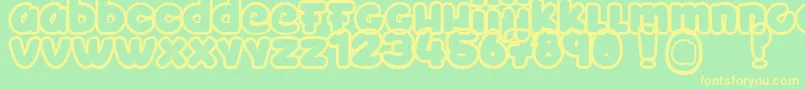 More about Toyzarux Font Toyzarux Font – Yellow Fonts on Green Background