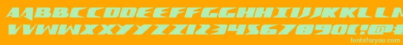 Crimesyndicate Font – Green Fonts on Orange Background