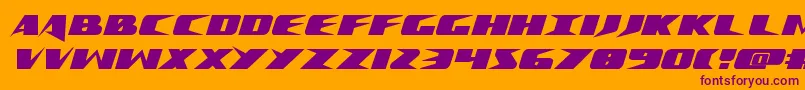 Crimesyndicate Font – Purple Fonts on Orange Background