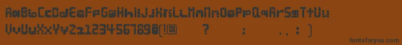 LalaBauhaus Font – Black Fonts on Brown Background