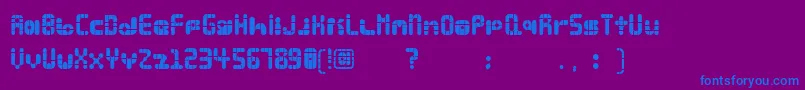 LalaBauhaus Font – Blue Fonts on Purple Background