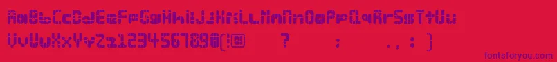 LalaBauhaus Font – Purple Fonts on Red Background