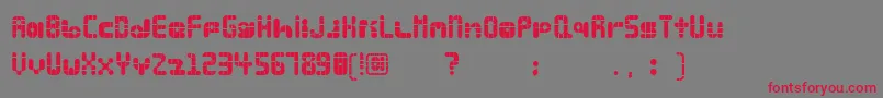 LalaBauhaus Font – Red Fonts on Gray Background