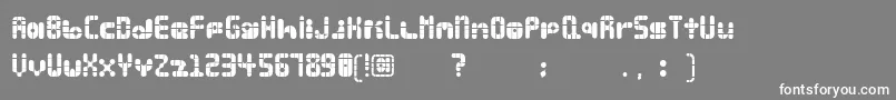 LalaBauhaus-Schriftart – Weiße Schriften auf grauem Hintergrund
