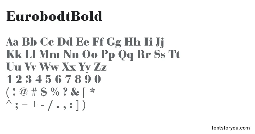Fuente EurobodtBold - alfabeto, números, caracteres especiales