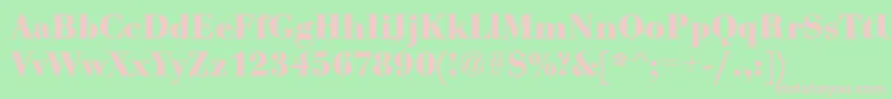 フォントEurobodtBold – 緑の背景にピンクのフォント