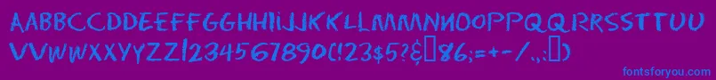 fuente Eraser ffy – Fuentes Azules Sobre Fondo Morado