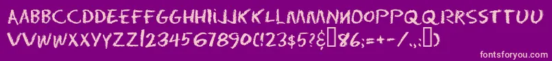 Eraser ffy Font – Pink Fonts on Purple Background