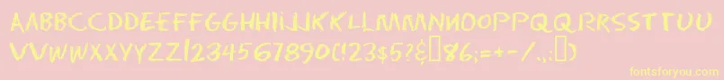 Saiba mais sobre a fonte Eraser ffy Fonte Eraser ffy – fontes amarelas em um fundo rosa