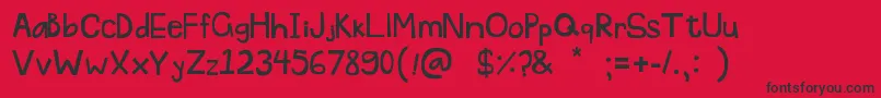 Pascu1 Font – Black Fonts on Red Background