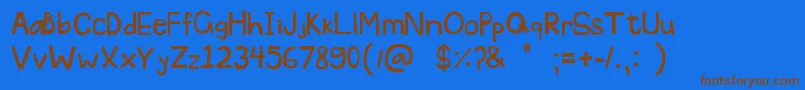 Pascu1 Font – Brown Fonts on Blue Background