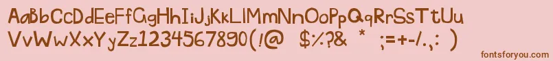 Weitere Informationen zur Pascu1-Schriftart Pascu1-Schriftart – Braune Schriften auf rosa Hintergrund