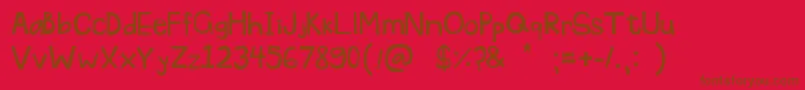 Pascu1 Font – Brown Fonts on Red Background