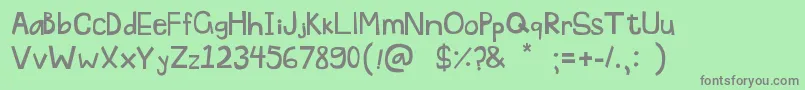 Pascu1 Font – Gray Fonts on Green Background