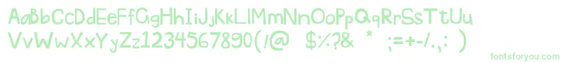 Czcionka Pascu1 – zielone czcionki