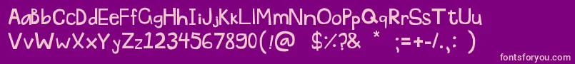 Pascu1 Font – Pink Fonts on Purple Background