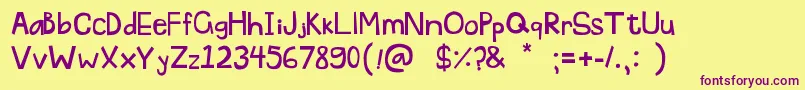 Pascu1 Font – Purple Fonts on Yellow Background