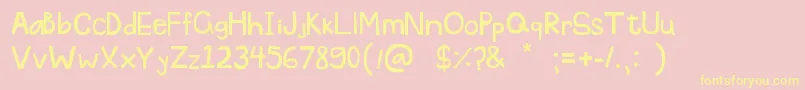 Pascu1 Font – Yellow Fonts on Pink Background