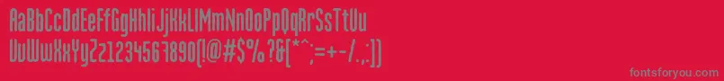 Martenroughc Font – Gray Fonts on Red Background