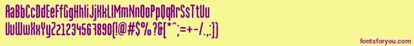 Martenroughc Font – Purple Fonts on Yellow Background