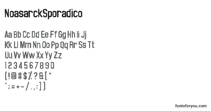 Шрифт NoasarckSporadico – алфавит, цифры, специальные символы