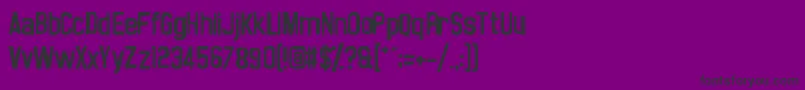 フォントNoasarckSporadico – 紫の背景に黒い文字