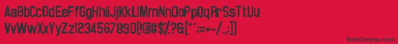 NoasarckSporadico Font – Black Fonts on Red Background