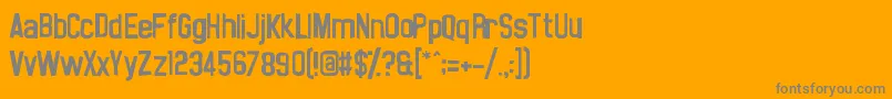 フォントNoasarckSporadico – オレンジの背景に灰色の文字