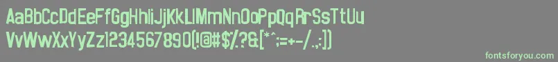 フォントNoasarckSporadico – 灰色の背景に緑のフォント