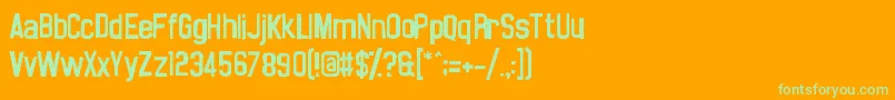 フォントNoasarckSporadico – オレンジの背景に緑のフォント